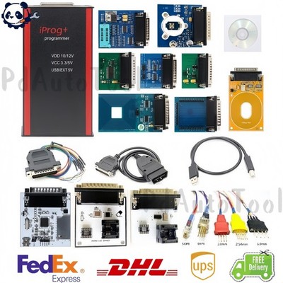 Iprog Pro Full V89 with 12 Adapters Support Eeprom IMMO/KM/Radio Reset Dashboard