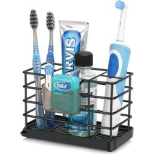 Toothbrush Holders for Bathrooms, Stainless Steel Bathroom Toothbrush Holder
