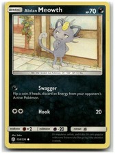 Alolan Meowth 128/236 SM - Cosmic Eclipse Common Pokemon TCG NM