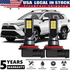 For Toyota RAV4 2019-2023 LED Fog Driving Light H11 6500K 36W White Bright Bulbs