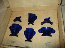 Boyd's Crystal Art Glass Child's Lamb Cobalt Blue W/ Box NOS