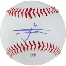 Willie Calhoun Signed Rawlings Baseball New York Yankees Exact Proof COA MLB