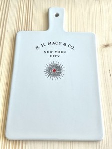 Macy’s R.H. Macy & Co NYC Keramik Servieren Schneiden Käsebrett Paddel Platte