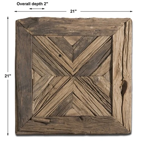 Uttermost 4014 Rennick 21" Square Reclaimed Pine Wood Rustic - Wood - Picture 4 of 4