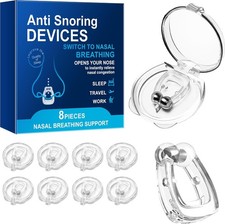 8Pieces Anti Snoring Devices, Magnetic Nose Clip Snore Stopper to Reduce Snoring