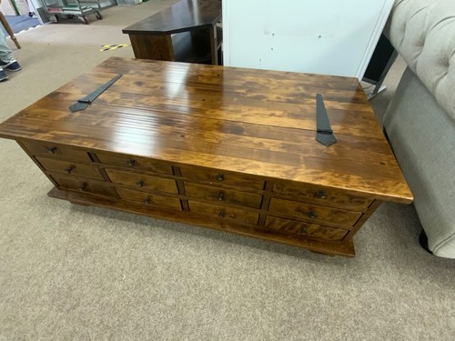 Laura Ashley Garrat 12 Drawer Coffee Table With Storage Dark Brown Collect IP33 - Picture 10 of 10