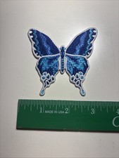 Patch - Blue Butterfly Insect Bug Pretty Girly Fantasy New Age Iron On New