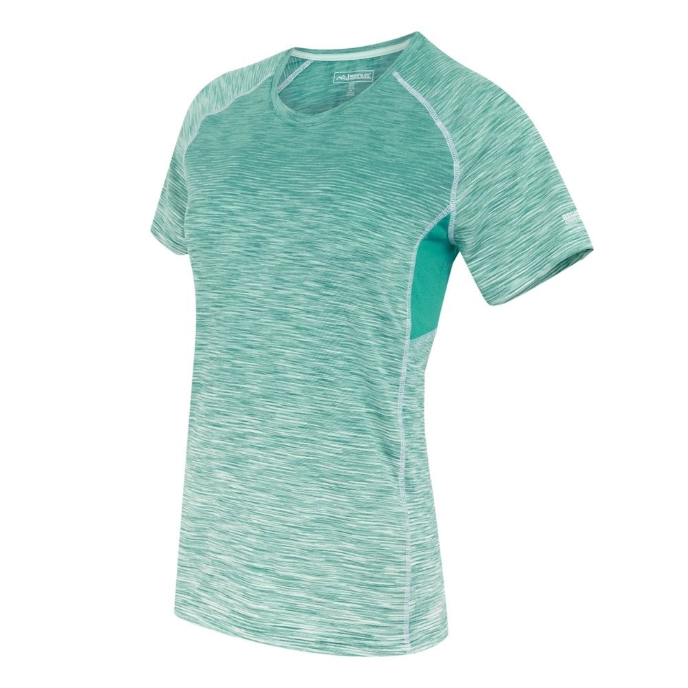 T-shirt de Sport Femme Regatta Laxley Turquoise pour Randonnée et Fitness