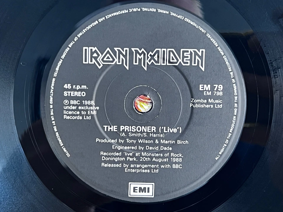 IRON MAIDEN ~ THE CLAIRVOYANT 1988 UK EMI 7" Single EM79 EX/VG+ - Image 4 of 4