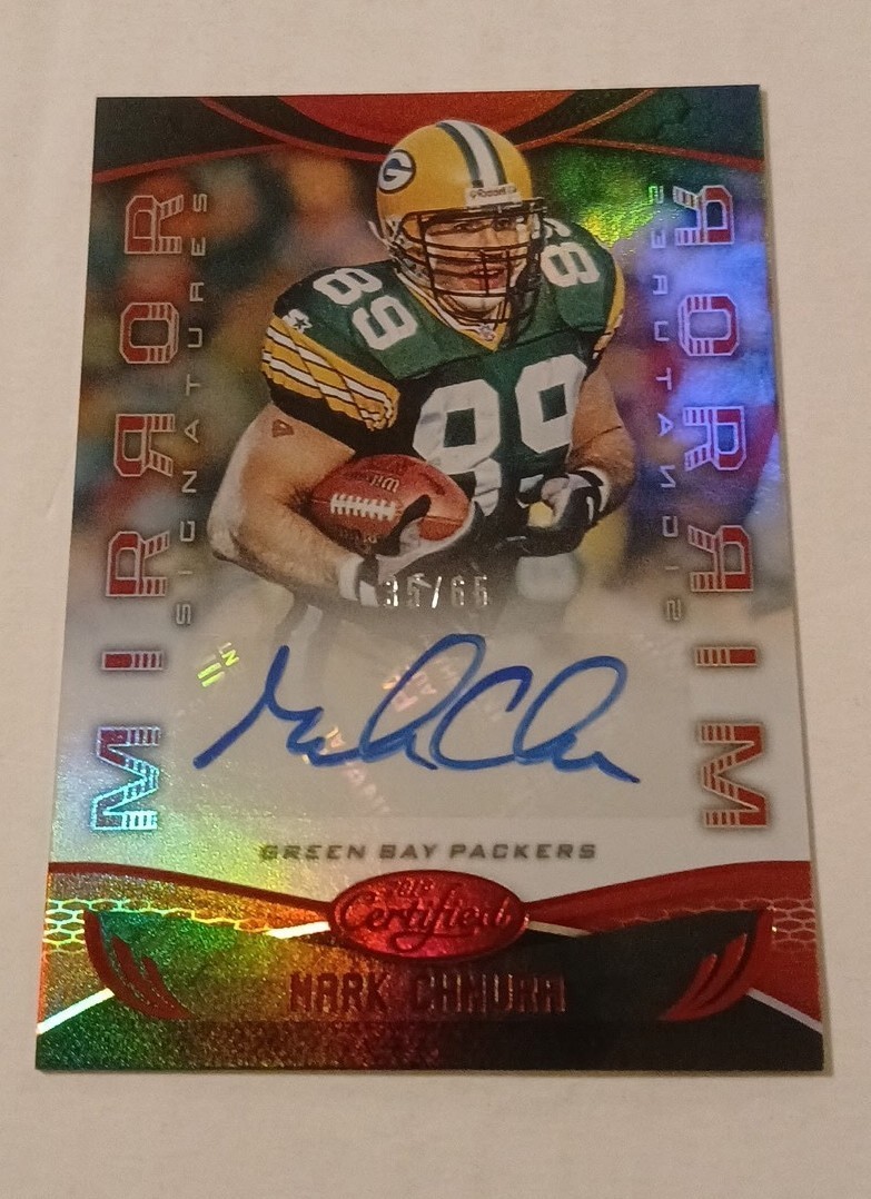 2019 Panini Certified - Signatures Mark Chmura #MI-MC Mirror Red /65 (AU)