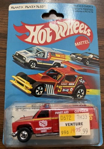Hot Wheels 1979 Emergency Squad  #7650 New On Card