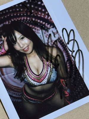 Mina Shirakawa Autographed Cheki Instax Photo 1/1 STARDOM AEW | eBay