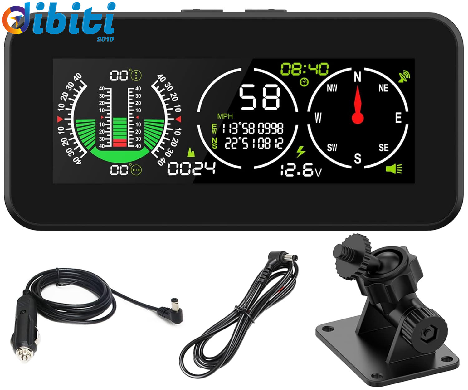  Inclinometro Digitale Angolo Di Inclinazione Rollio GPS HUD Tachimetro Con Buss