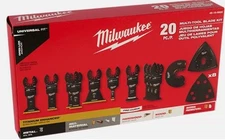 Milwaukee 20-Pc Oscillating Multi-Tool Blades Open Lok 49-10-9920 NEW