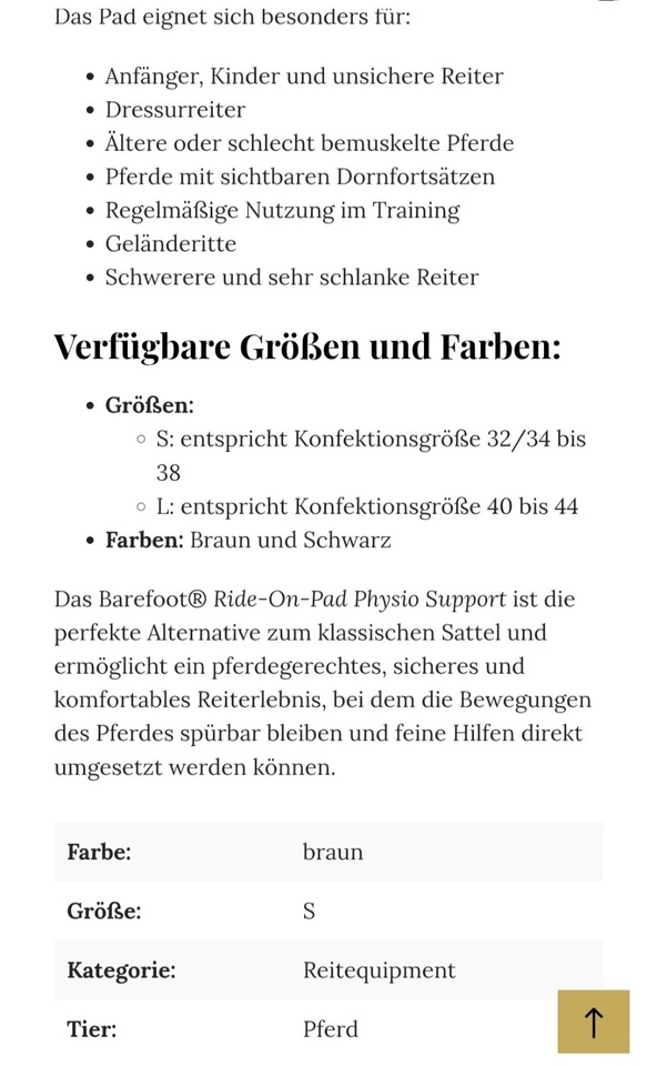 Barefoot Ride-on-Pad Physio Support Gr.S braun, neuwertig, mit abnehmbaren... - Bild 3 von 4