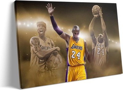 Kobe Bryant Mamba Mentality Canvas Wall Art Lakers 24 Gym Office Decor