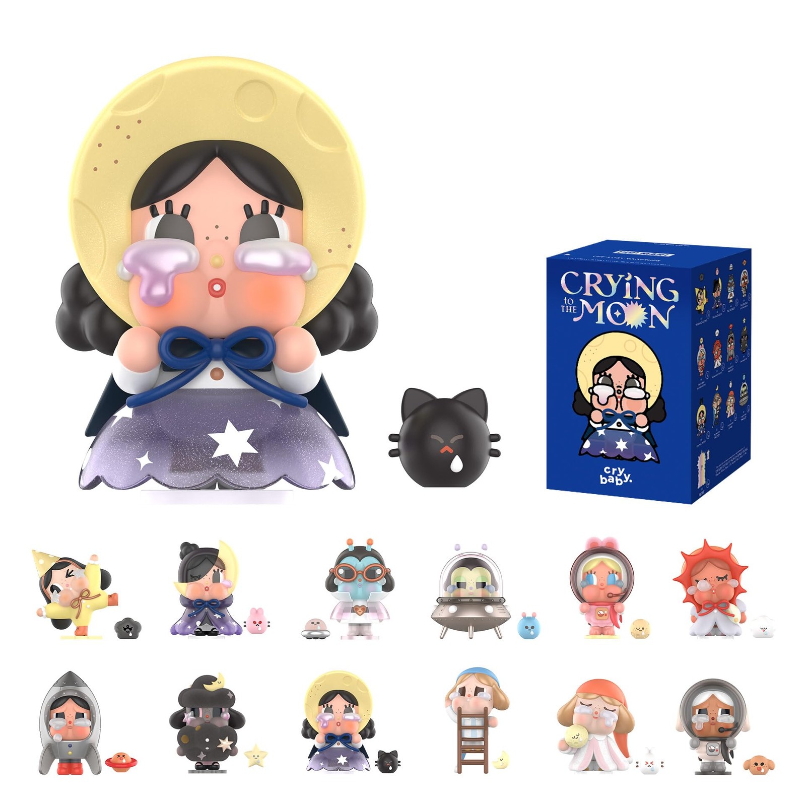 Crybaby Crying to The Moon Series Blind Box Figures, Collectible Toys Home De...