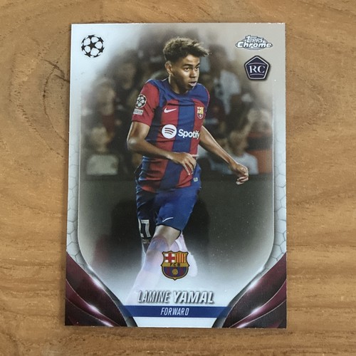 LAMINE YAMAL 2023-24 Topps Chrome UEFA UCC Club Competitions Rookie Card #64