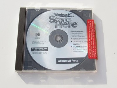 Microsoft Windows NT Workstation 4.0 CD-ROM Software 1997 PC Microsoft Press