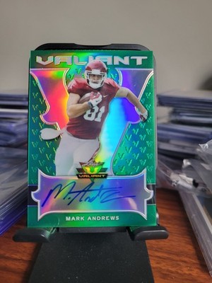 2018 Leaf Valiant Mark Andrews GREEN Auto RC #BA-MA1 Baltimore Ravens /60
