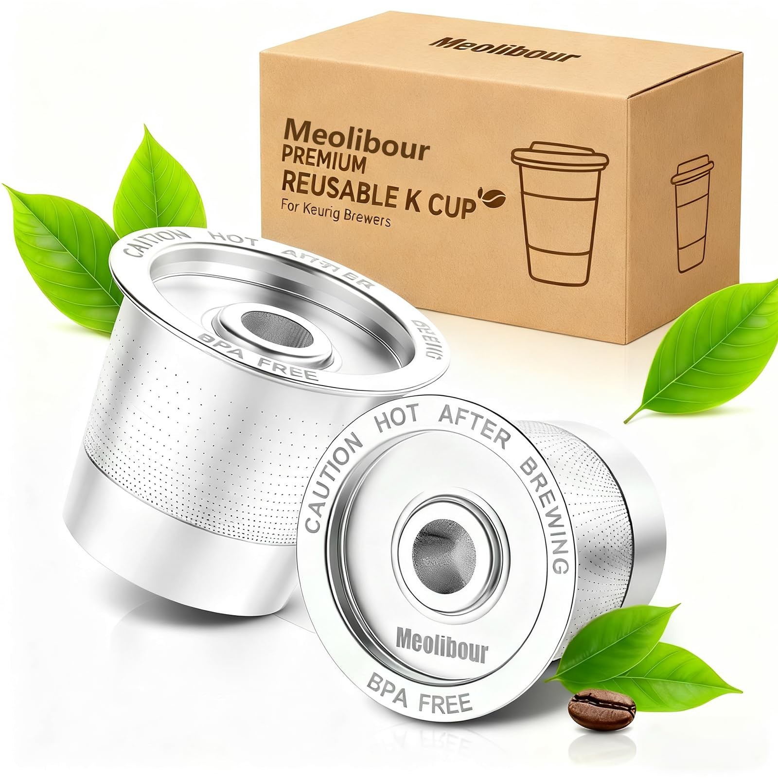 2 Pack Reusable K Cups Coffee Pods for Keurig 1.0: Stainless Steel Refillable K