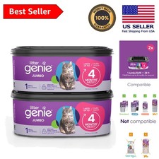 Jumbo Cat Litter Refill Bags - 2 Pack for Odor-Free Living Up to 8