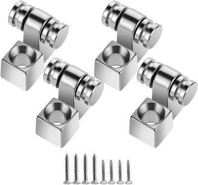 Chrome Roller String Tree Guides for Fender Strat/Tele Electric Guitars, 4-Pack