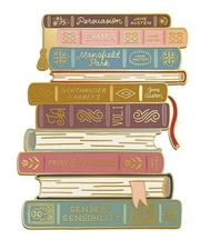 Official Jane Austen Stacked Books Enameled Magnetic Needle Minder - Riley Blake