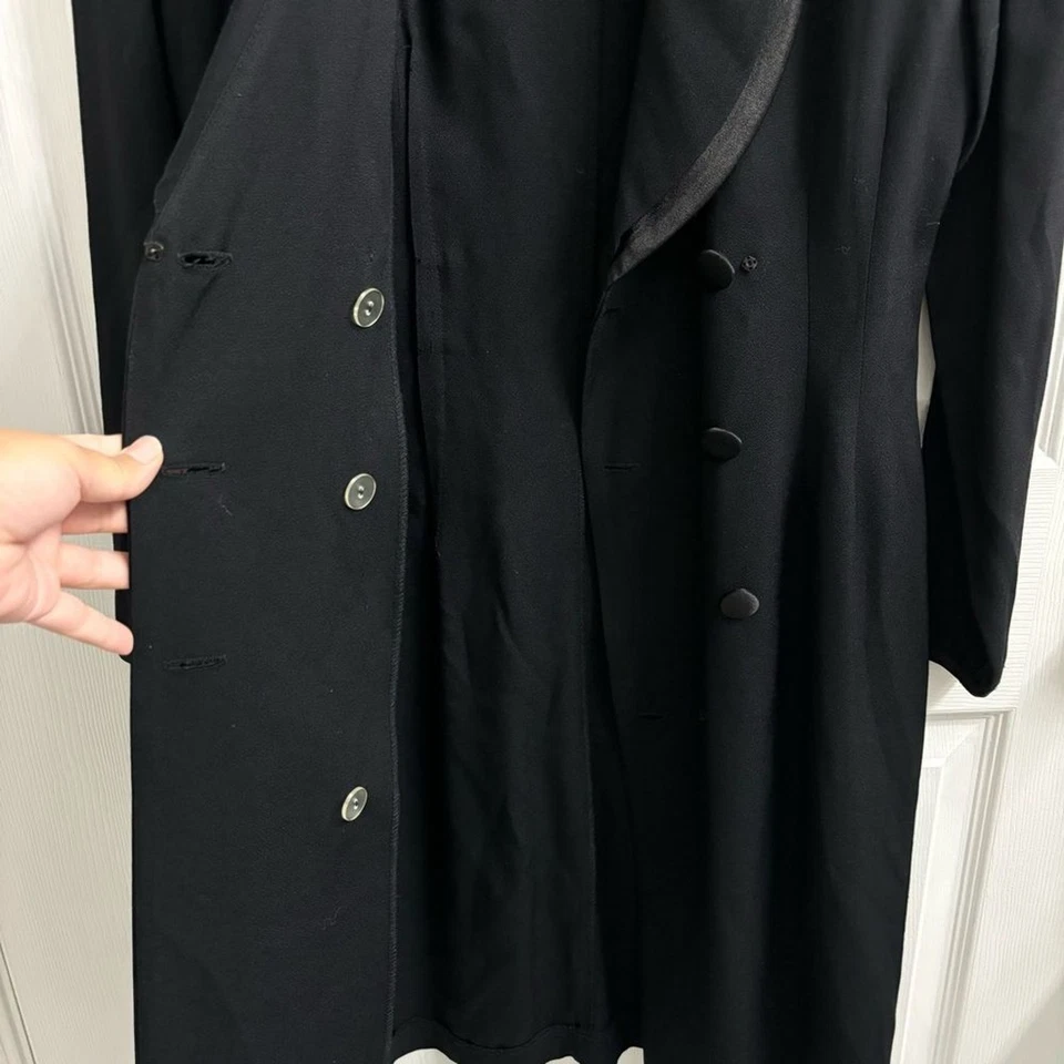 Vestido Blazer Vintage 10 Pequeño Negro Ropa de Trabajo Profesional Preppy Coqueta Foto 4 de 4