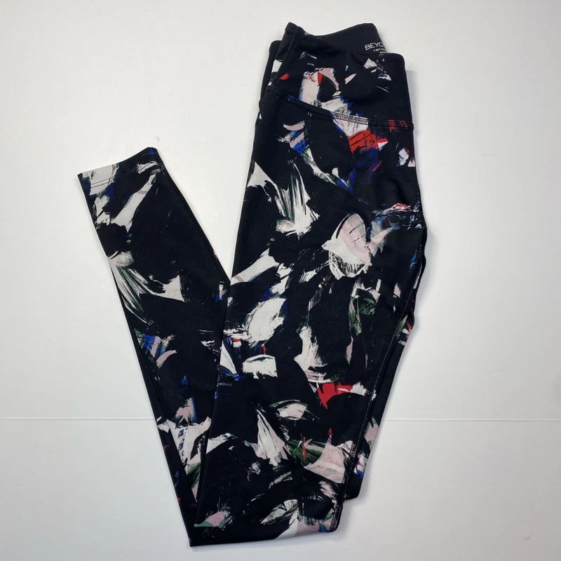 beyond-yoga compression abstract design gym workout leggings