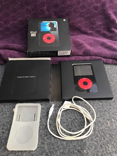 apple ipod special u2 black & red special edition 30gb with box
