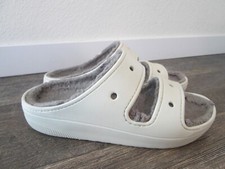Crocs Classic Cozzzy Slide Sandal ivory men's 9 / women's 11