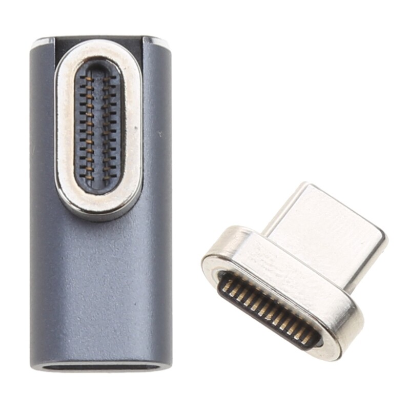 MoKo USB C Magnetische Adapter 2 Pack, Magnetische Breakaway USB C Adapter met PD 240W/8K Video/USB4 40Gbps voor Thunderbolt 3/4, MacBook Pro/Air/ROG Ally/Steam Deck/PS Portal/iPhone 15 Serie, Recht