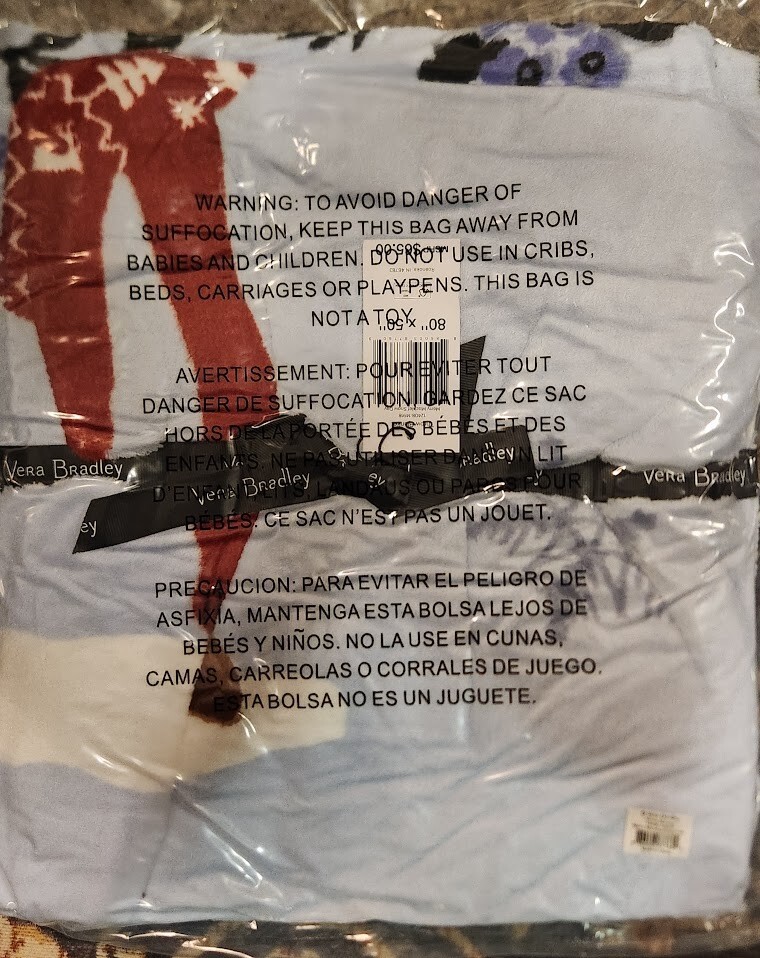 Vera Bradley MERRY MISCHIEF SNOW DAY Fleece Throw Blanket 80 x 50 NWT