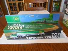 Vintage 1991 BP Toy Tanker Truck W/Dual Sound Switch and Real Head & Tail Lights