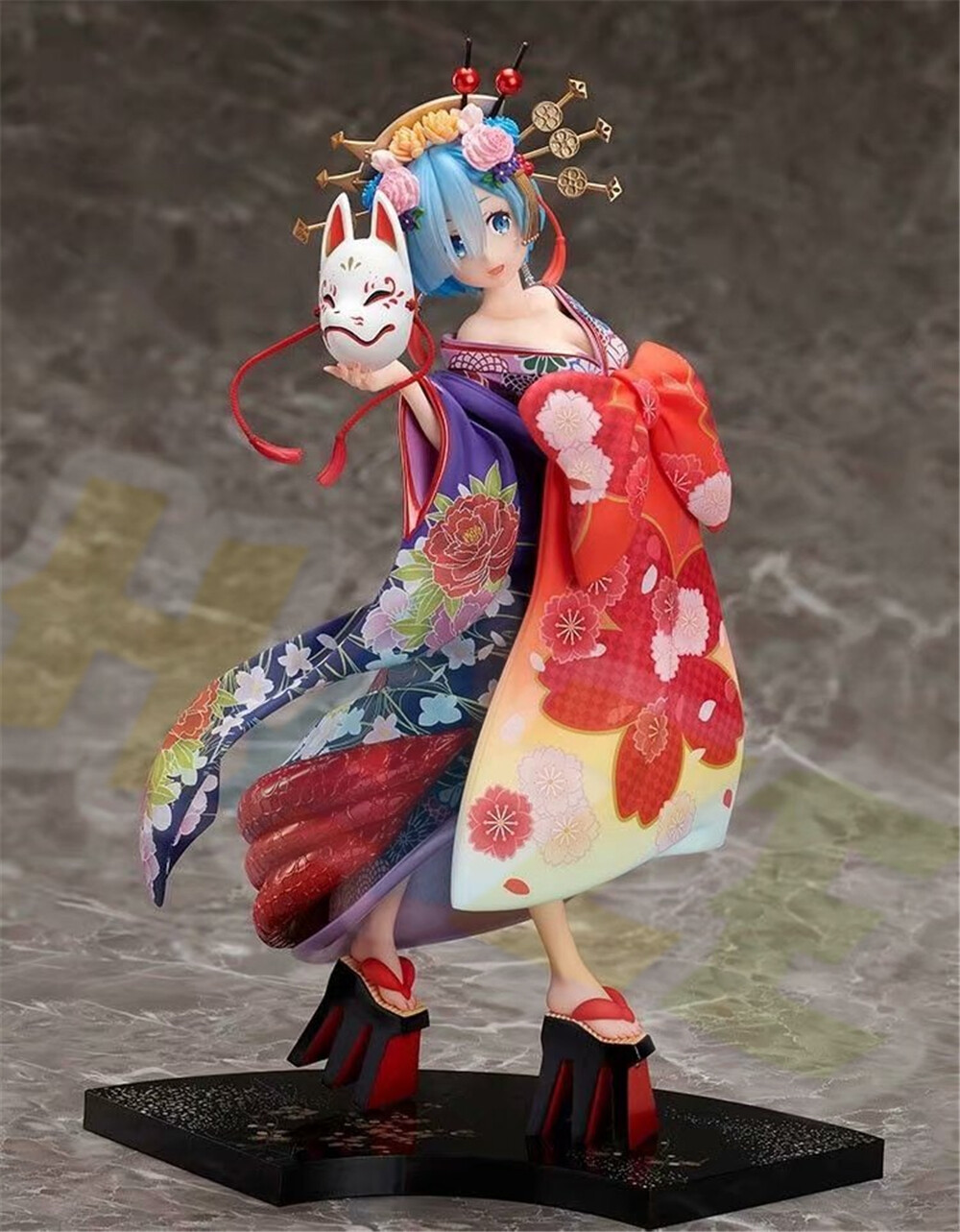 Anime Re Zero Rem Kimono Dress Oiran ver. Figur Modell Spielzeug 23cm