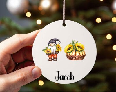Personalisierte Blumen Wichtel Kugel Weihnachten Party Geschenk Baumschmuck Handarbeit Basteln
