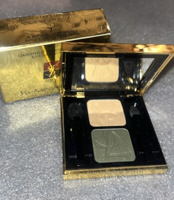 YSL Eye Shadow Duo # 7 Antique Gold  & Bronze Green. Full Size