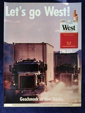 West Zigaretten, American Blend, originale Werbung aus 1986 mit Trucks
