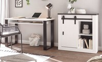 BüRomöBel Set Weiß Pinie Und Anthrazit Landhaus Schreibtisch Aktenschrank Stove