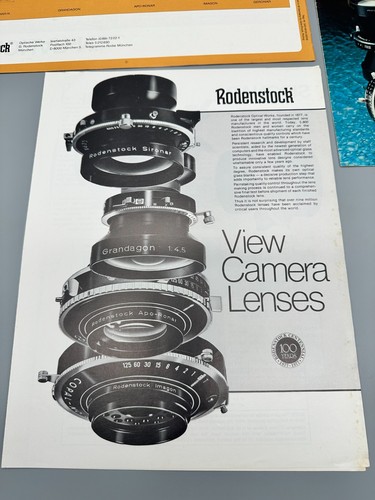 Lot of Vintage RODENSTOCK Photography Ephemera Catalog Sales Brochure! - Picture 4 of 5