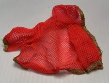 Vintage Barbie Doll Clothes 1116 Dramatic Living Swimsuit Coverup Orange Mesh
