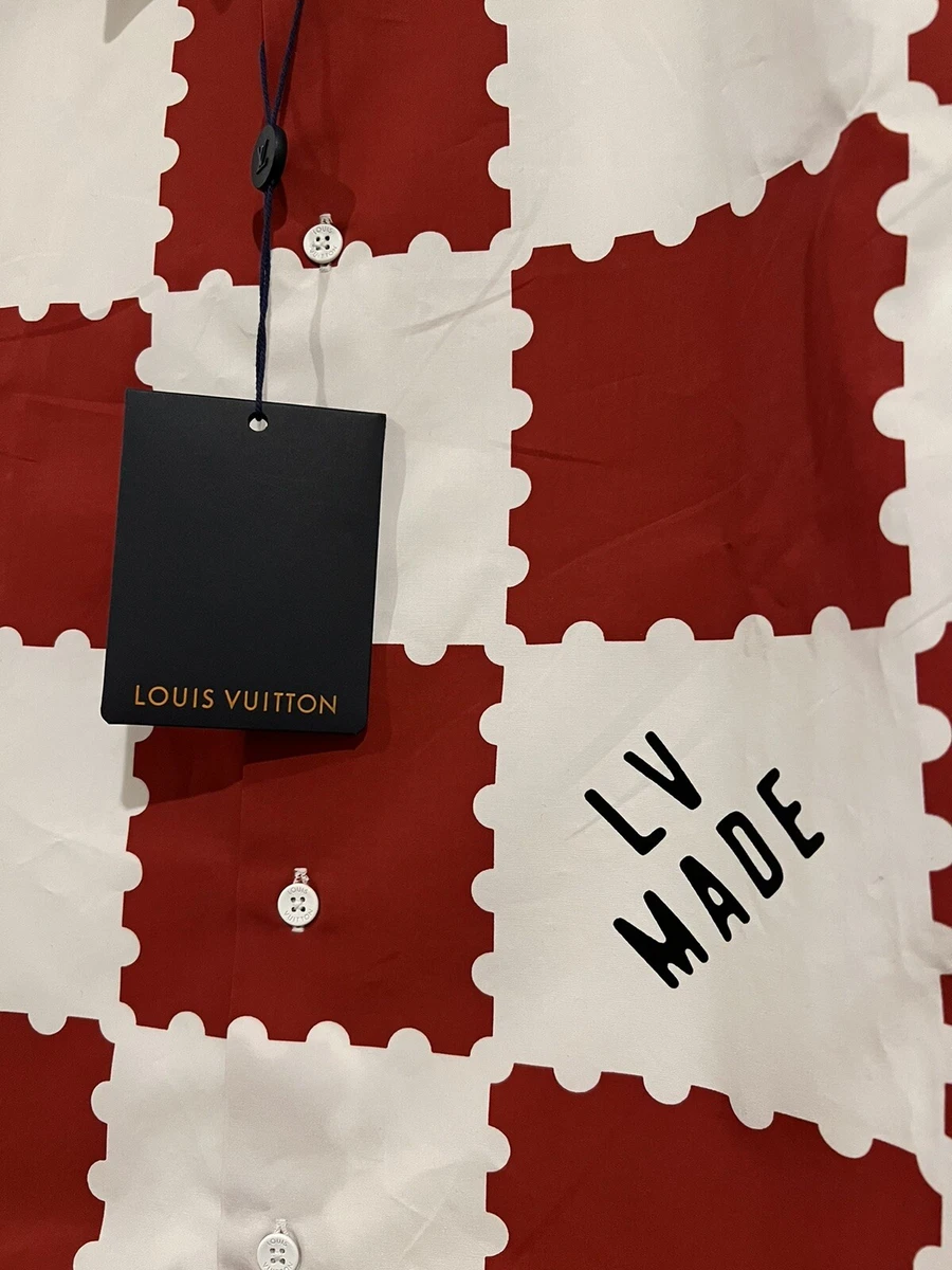 Louis Vuitton Nigo Red & White Checkered Button Up Shirt