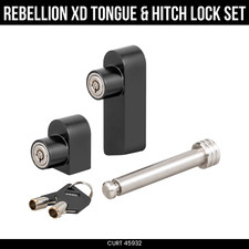 Juego de bloqueo de lengua y enganche CURT Rebellion XD para receptor de 2 o 2-1/2 pulgadas 45932