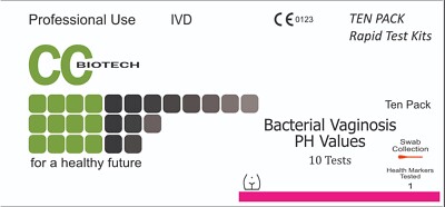 10 Stück. Bakterielle Vaginose PH Balance Werte.  10 Tests in 1 Box