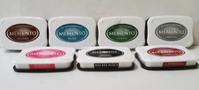 Memento Fade Resistent Dye Ink Pad Stamp Lot 7 Assorted Colors 