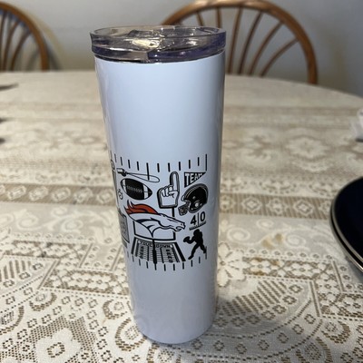Denver Broncos 16 oz Stainless Steel Tumbler Insulated Travel Mug NFL Gift