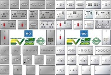 BG Nexus Switches & Sockets - Complete Range -  Brushed Steel / Polished Chrome
