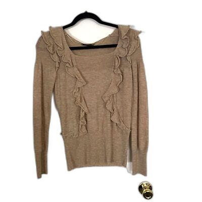 Women's Leifsdottir Wool/Alpaca Ruffle Sweater Size S *Small Flaw