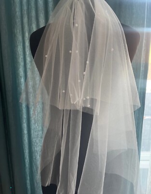 Handgefertigter Schleier Braut Perle Braut Henne Nacht Hochzeit Party Gesichtsbedeckung